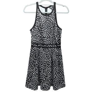 Mossimo Fit & Flare A-Line Pleated Dress with‎ Geometric Print Size Small
